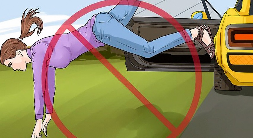 Cách nhảy ra khỏi xe ô tô an toàn trong trường hợp khẩn cấp 18 Dùng hai tay chống đất là hành động nguy hiểm